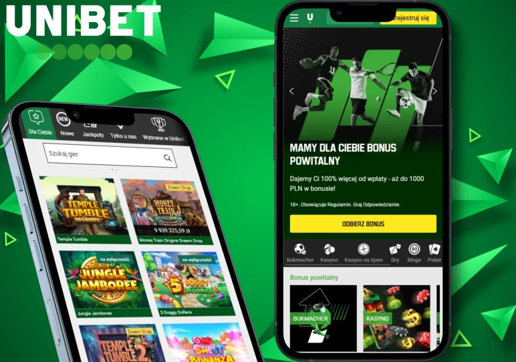 Mobilna strona bukmachera Unibet